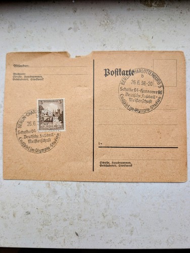 Postkarte mit sonderstempel - postkarte,